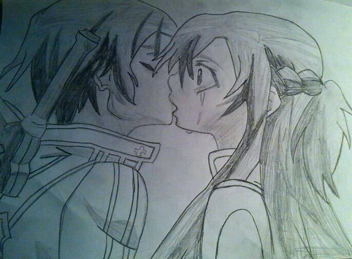 Detail Kirito And Asuna Kiss Nomer 52