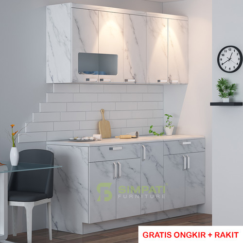 Detail Kitchen Set Motif Marmer Nomer 5