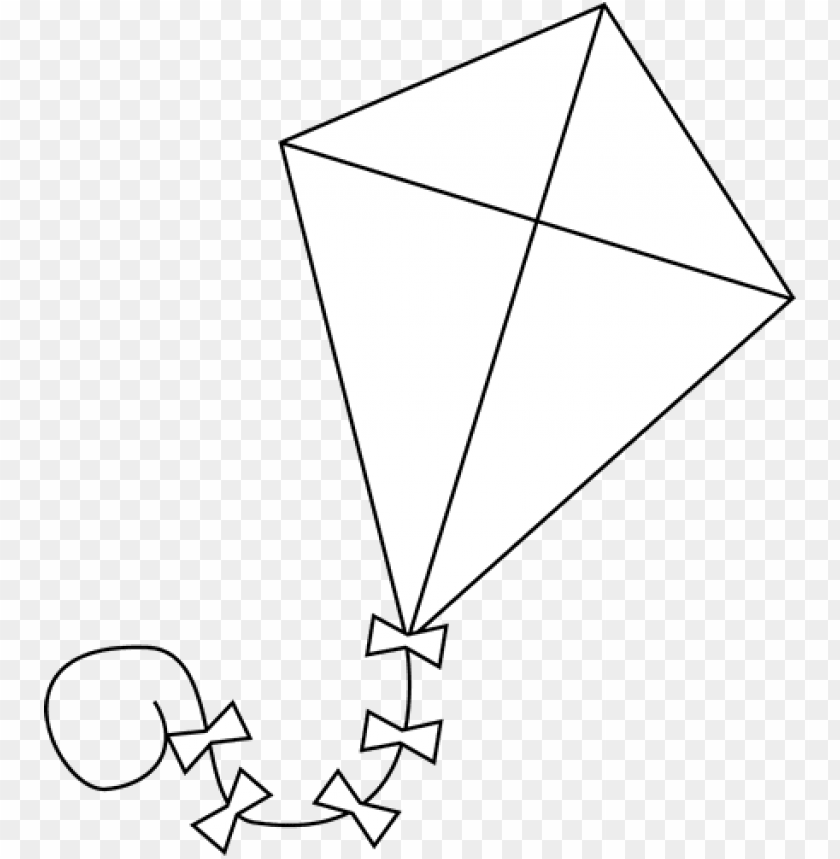 Detail Kite Black And White Clipart Nomer 14