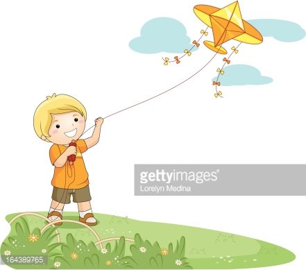 Detail Kite Flying Clip Art Nomer 30