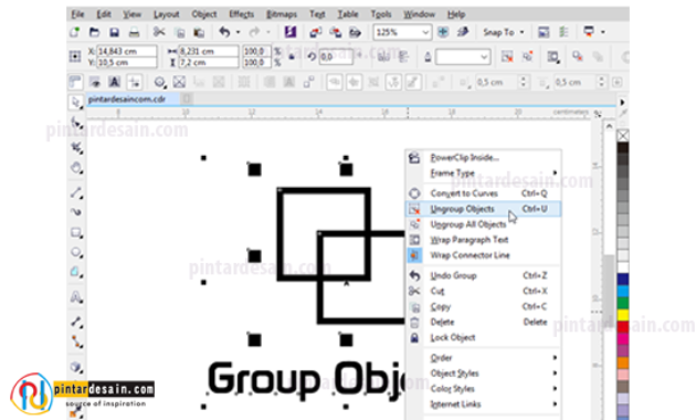 Detail Meng Ungrup Gambar Di Corel Nomer 12