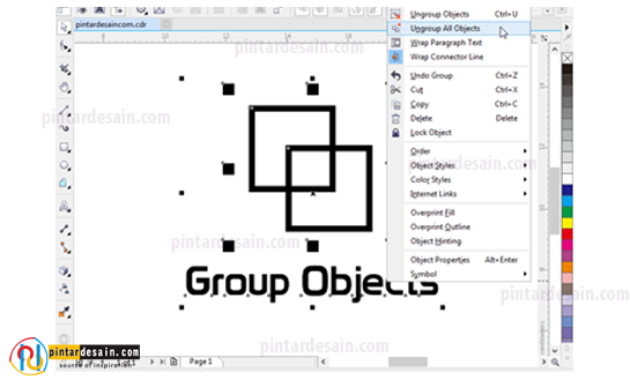 Detail Meng Ungrup Gambar Di Corel Nomer 7