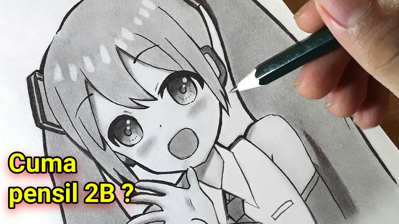 Detail Menggambar Anime Dengan Pensil Nomer 39