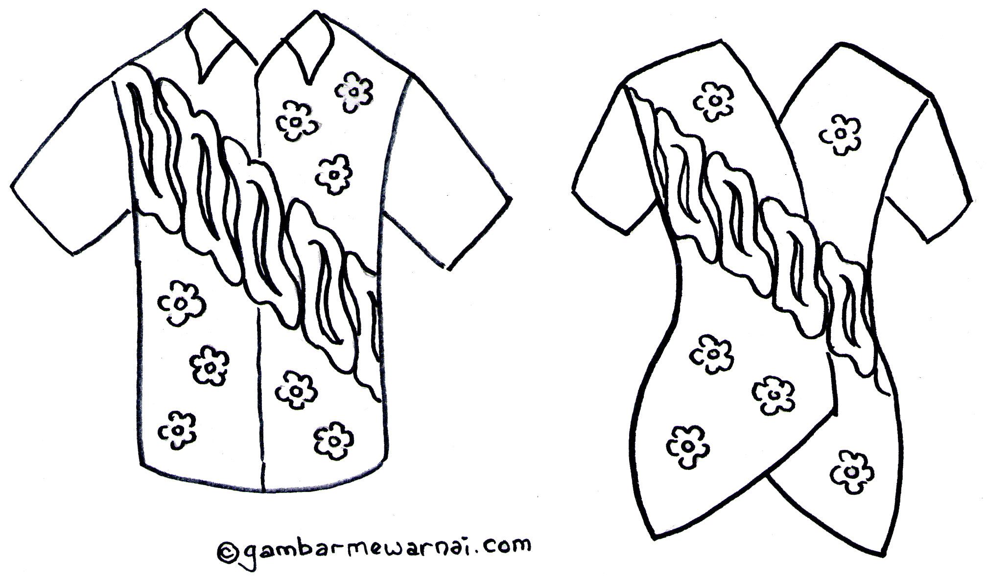 Menggambar Baju Batik - KibrisPDR