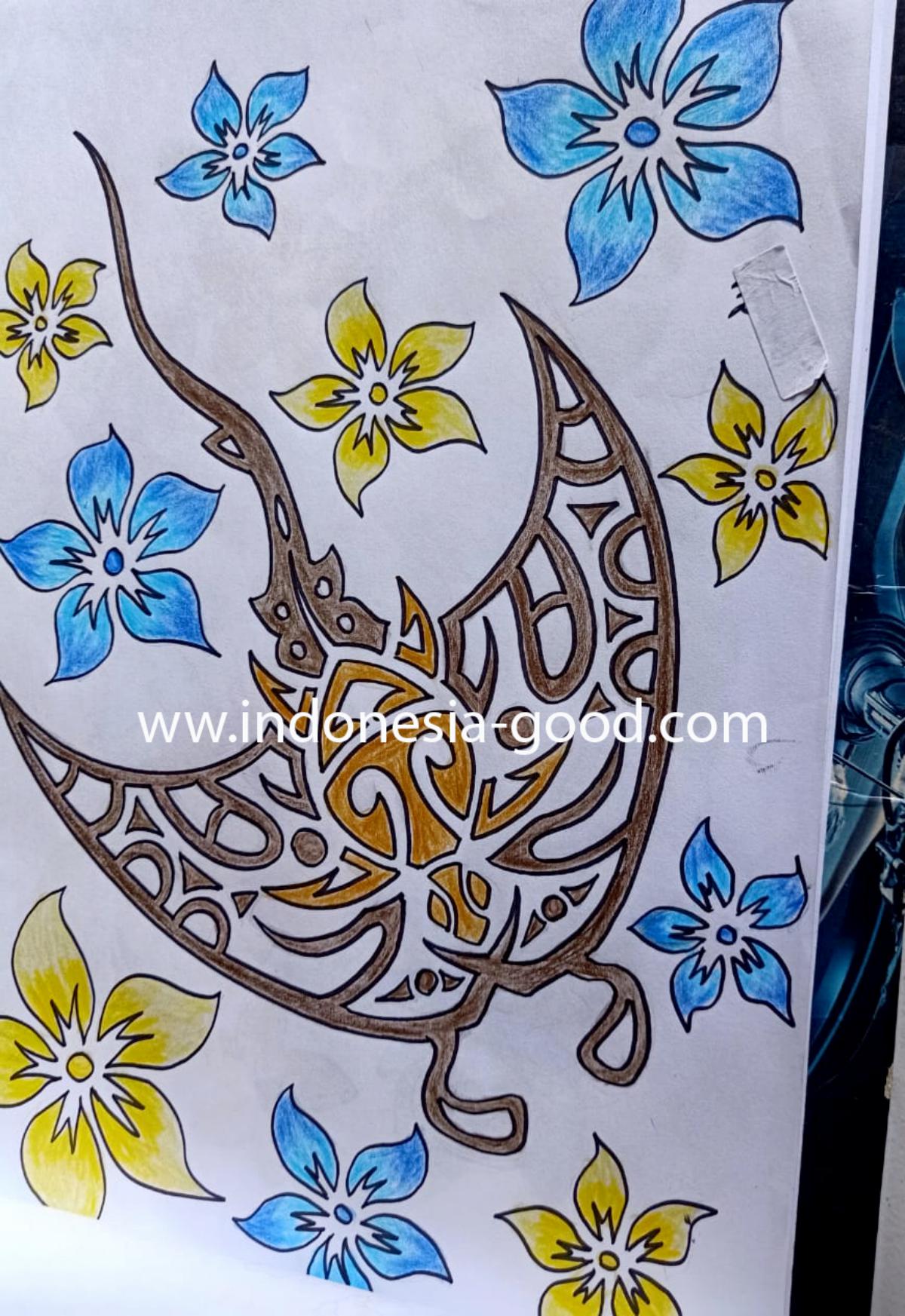 Detail Menggambar Batik Di Kertas A3 Nomer 45