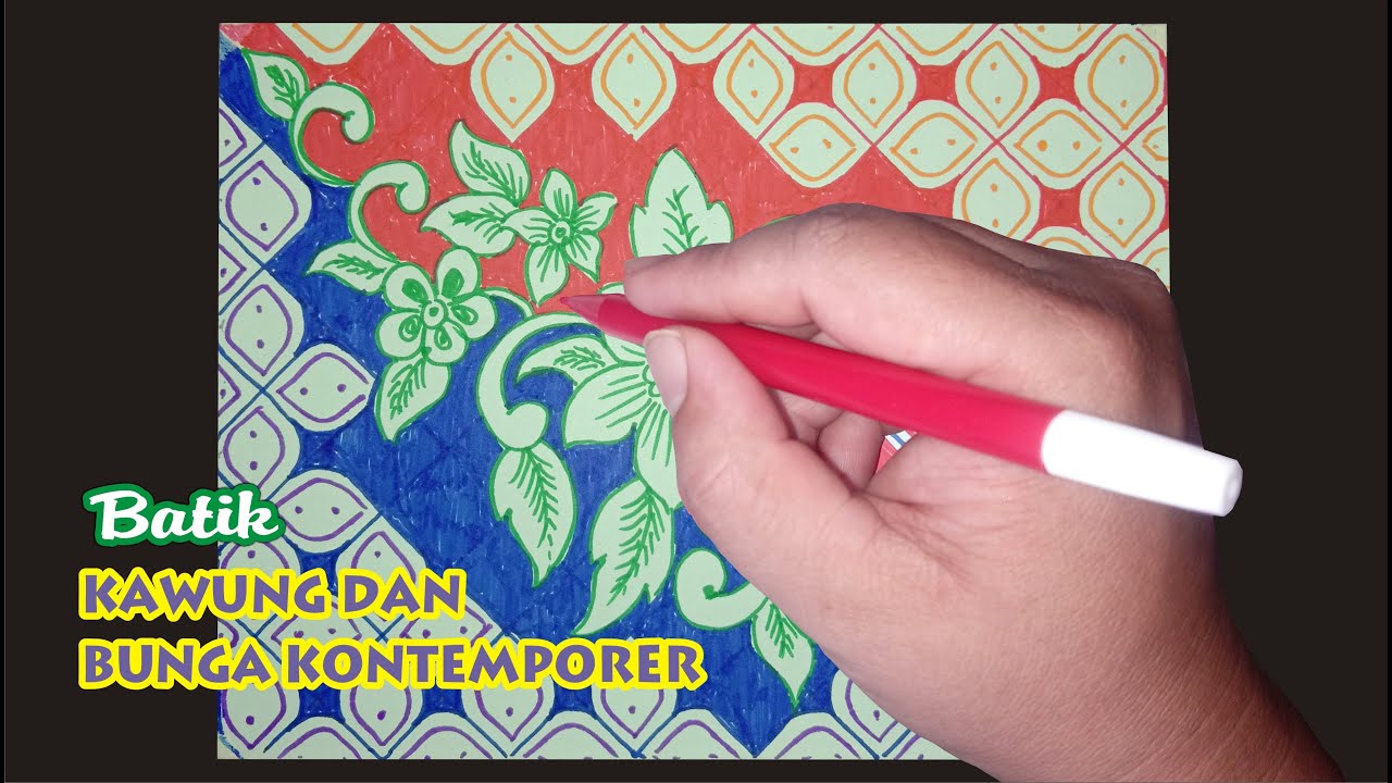 Detail Menggambar Batik Kawung Nomer 22