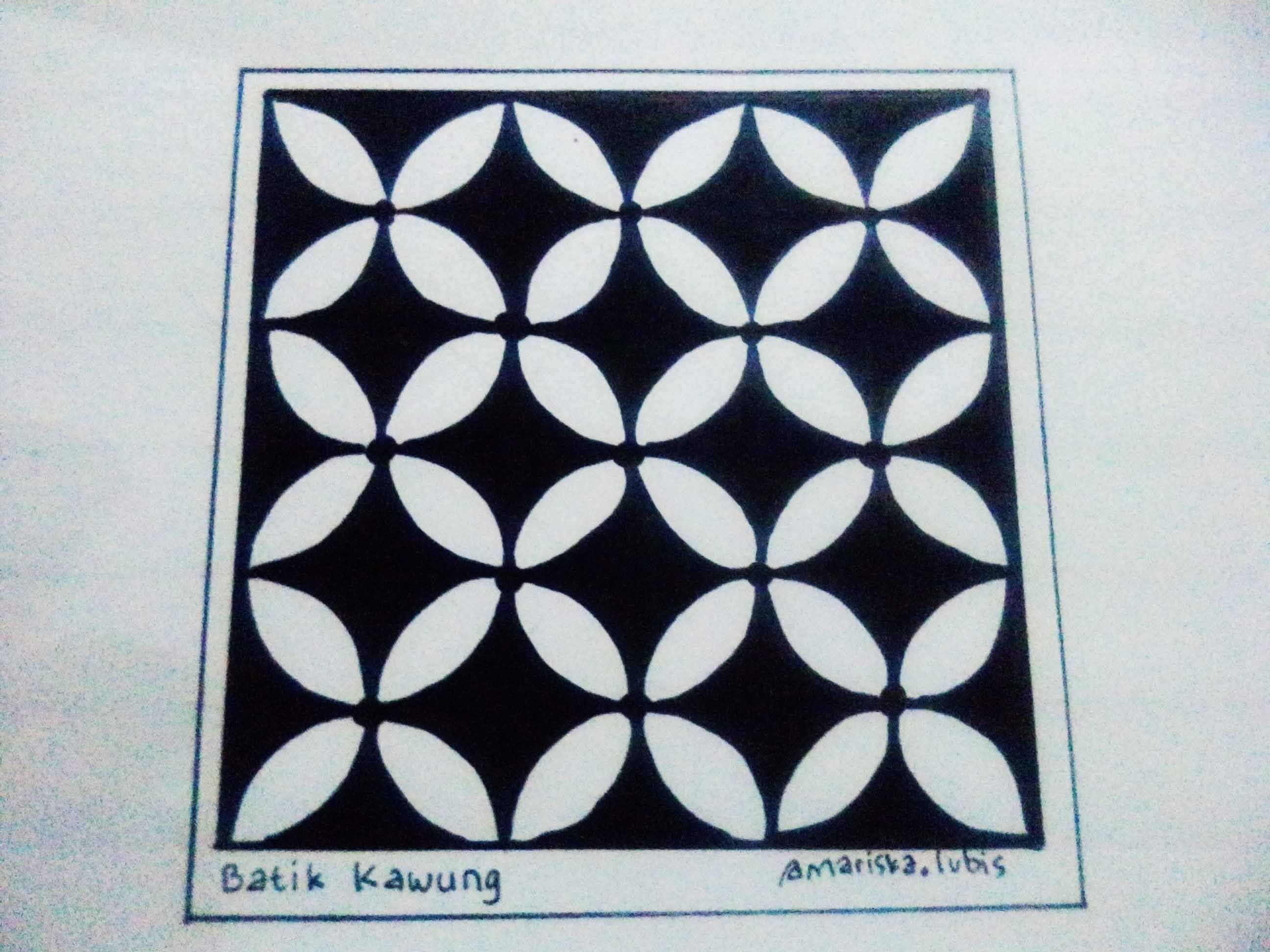 Detail Menggambar Batik Kawung Nomer 10