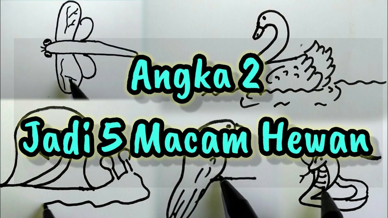 Detail Menggambar Binatang Dari Angka Nomer 45