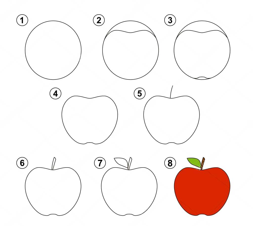 Detail Menggambar Buah Apel Nomer 16