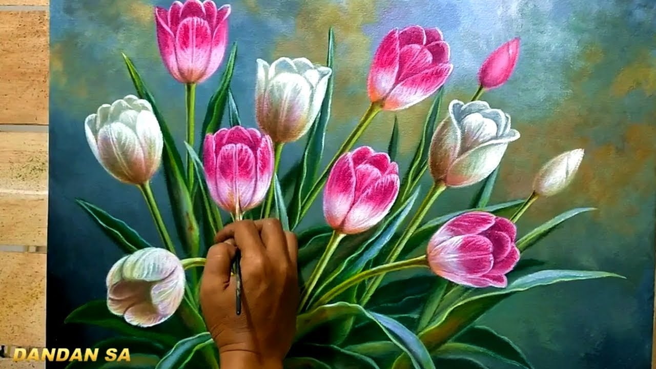 Detail Menggambar Bunga Tulip Nomer 36