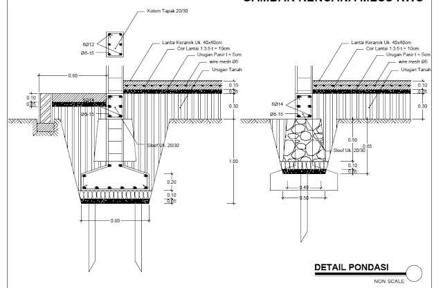 Detail Desain Pondasi Cerucuk Nomer 3