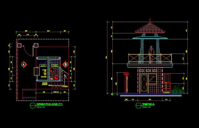 Detail Desain Pos Polisi Nomer 16