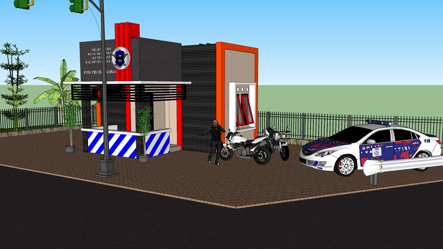 Detail Desain Pos Polisi Nomer 6