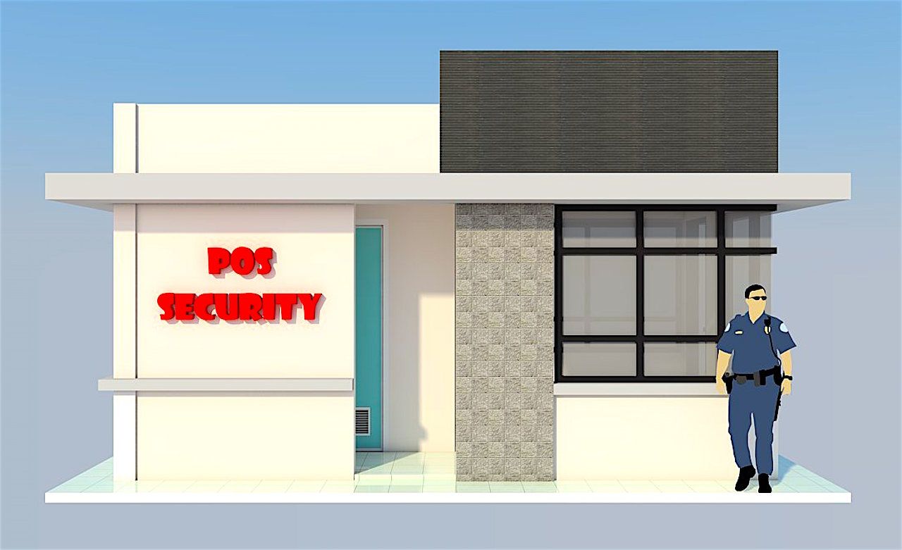 Detail Desain Pos Security Minimalis Nomer 18