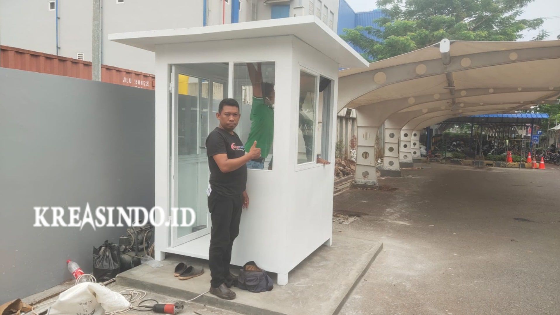 Detail Desain Pos Security Minimalis Nomer 36