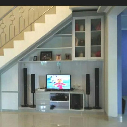 Detail Desain Rak Tv Bawah Tangga Nomer 17