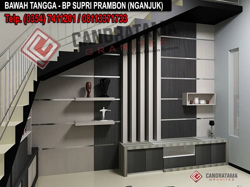 Detail Desain Rak Tv Bawah Tangga Nomer 19