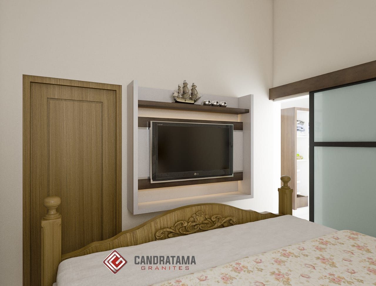 Detail Desain Rak Tv Kamar Tidur Nomer 4