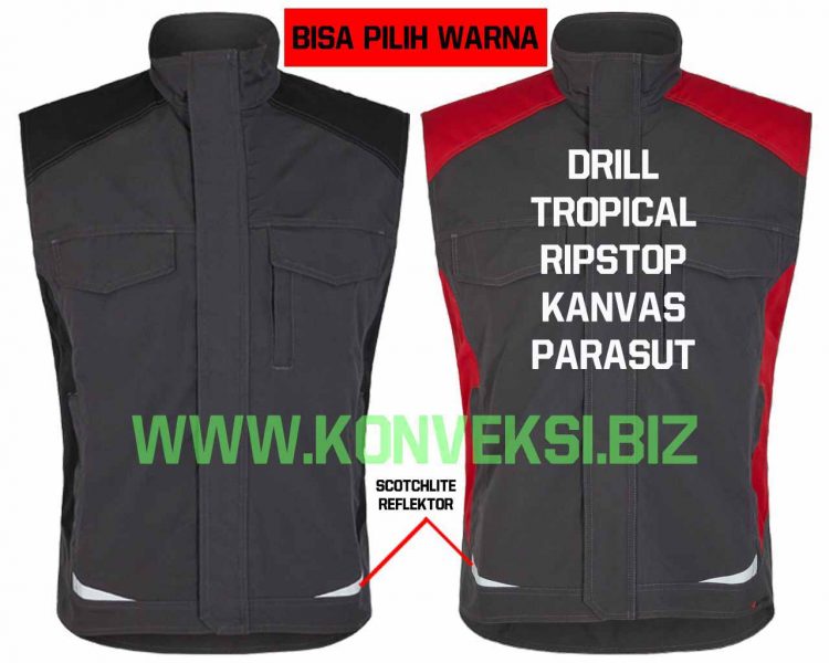 Detail Desain Rompi Depan Belakang Nomer 15