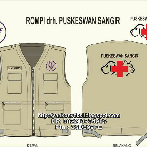 Detail Desain Rompi Depan Belakang Nomer 20