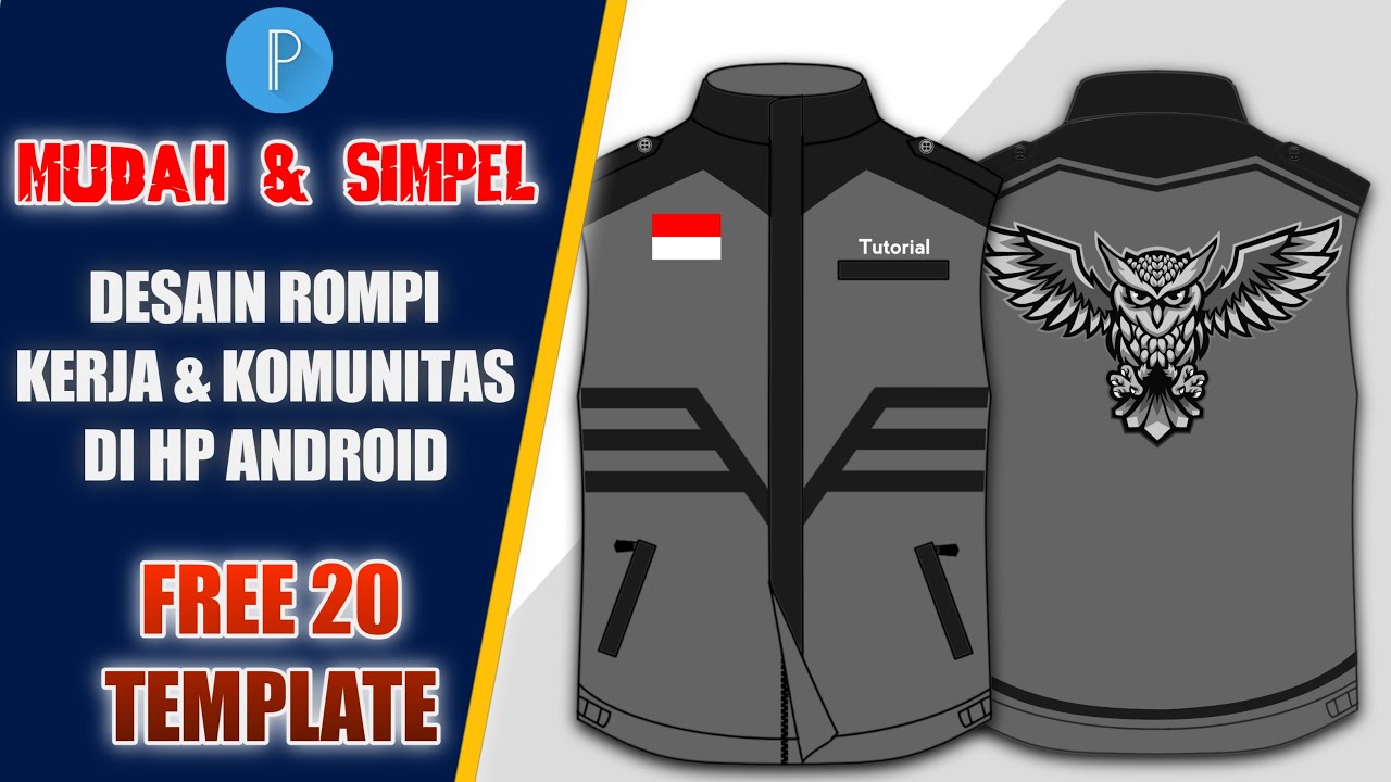 Detail Desain Rompi Komunitas Polos Nomer 2