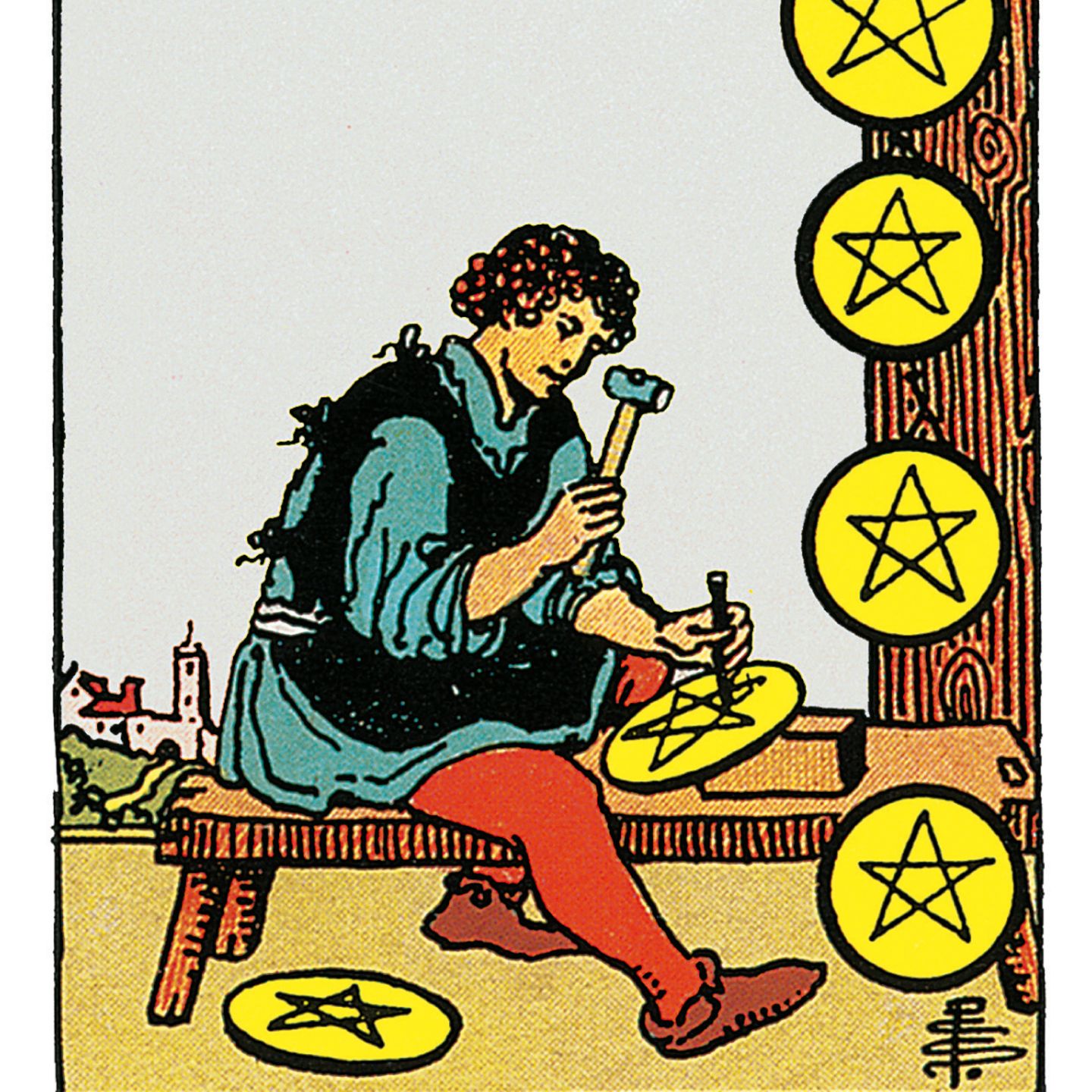 Detail Zwei Schwerter Tarot Nomer 18