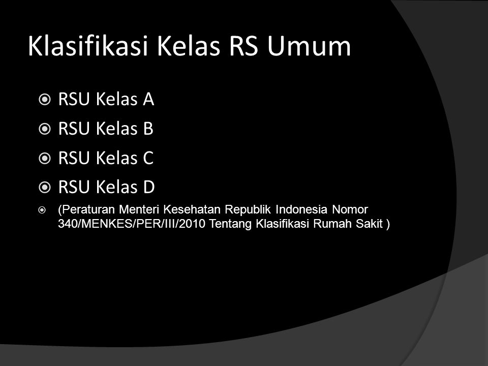 Detail Klasifikasi Rumah Sakit Tipe B Nomer 35