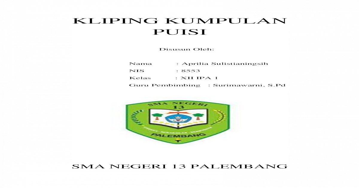 Detail Kliping Tentang Puisi Nomer 10