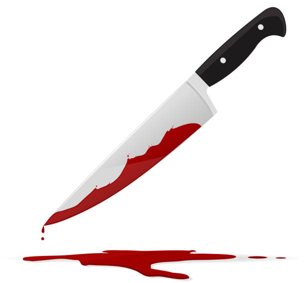 Knife With Blood Clipart - KibrisPDR