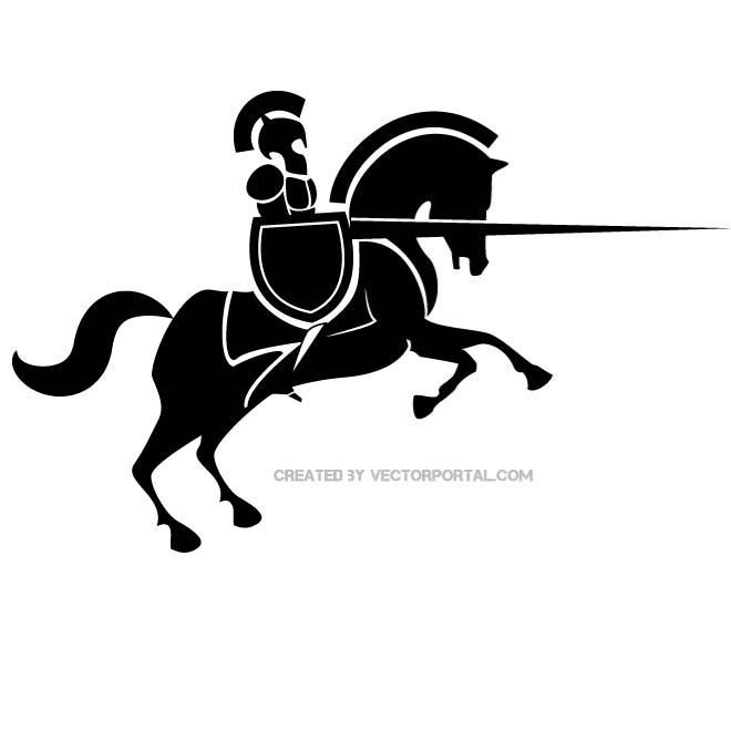 Detail Knight Silhouette Clip Art Nomer 10