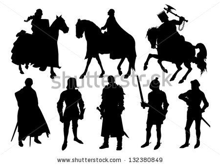 Detail Knight Silhouette Clip Art Nomer 17