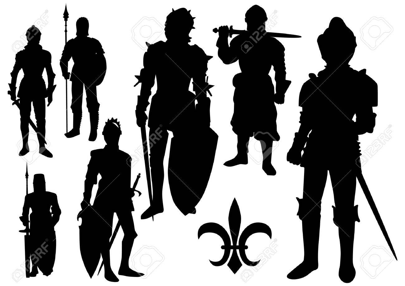 Detail Knight Silhouette Clip Art Nomer 24