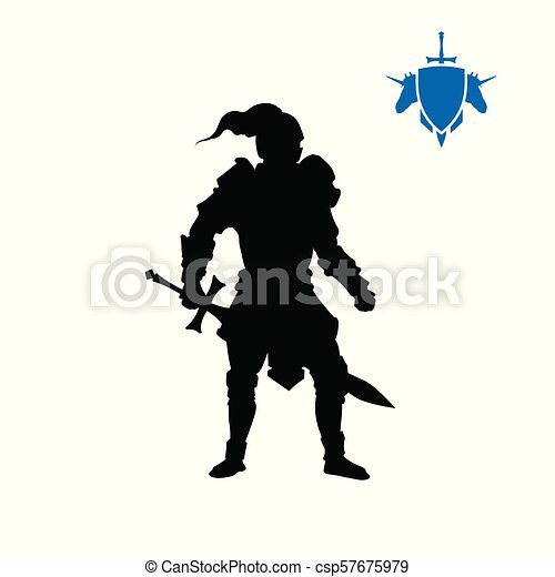 Detail Knight Silhouette Clip Art Nomer 30