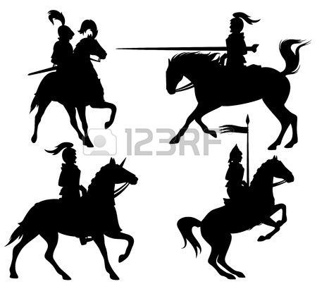 Detail Knight Silhouette Clip Art Nomer 44