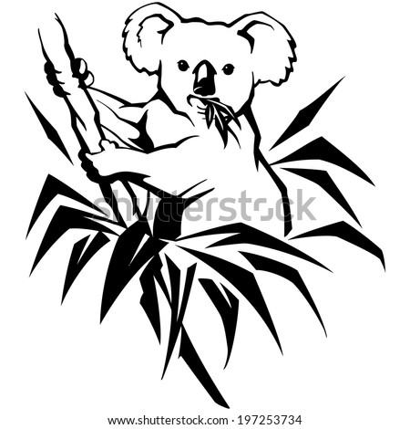 Detail Koala Clipart Black And White Nomer 21