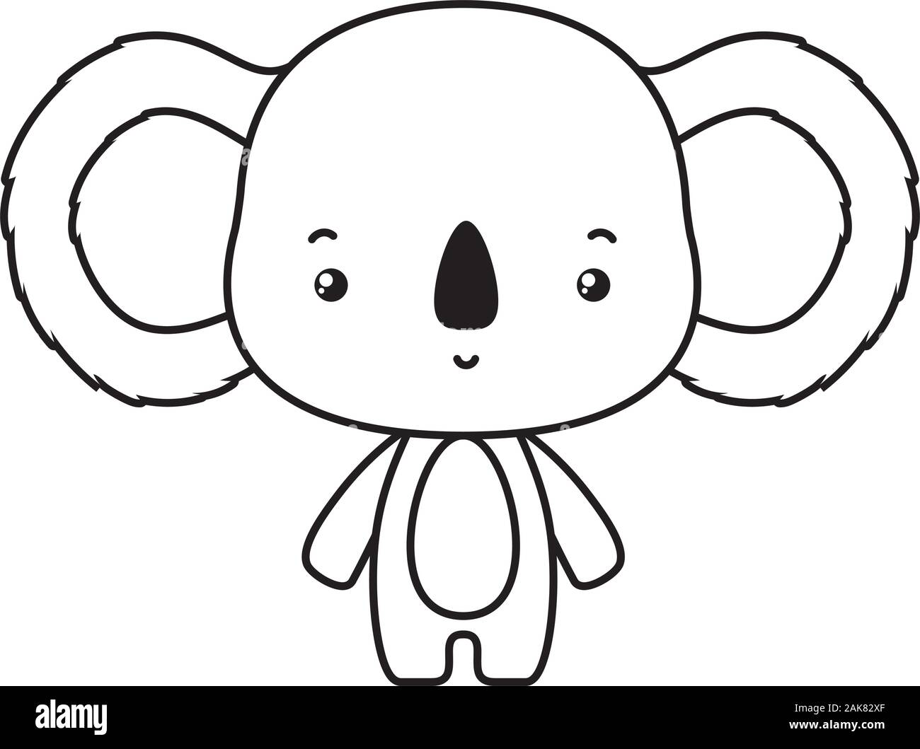 Detail Koala Clipart Black And White Nomer 30