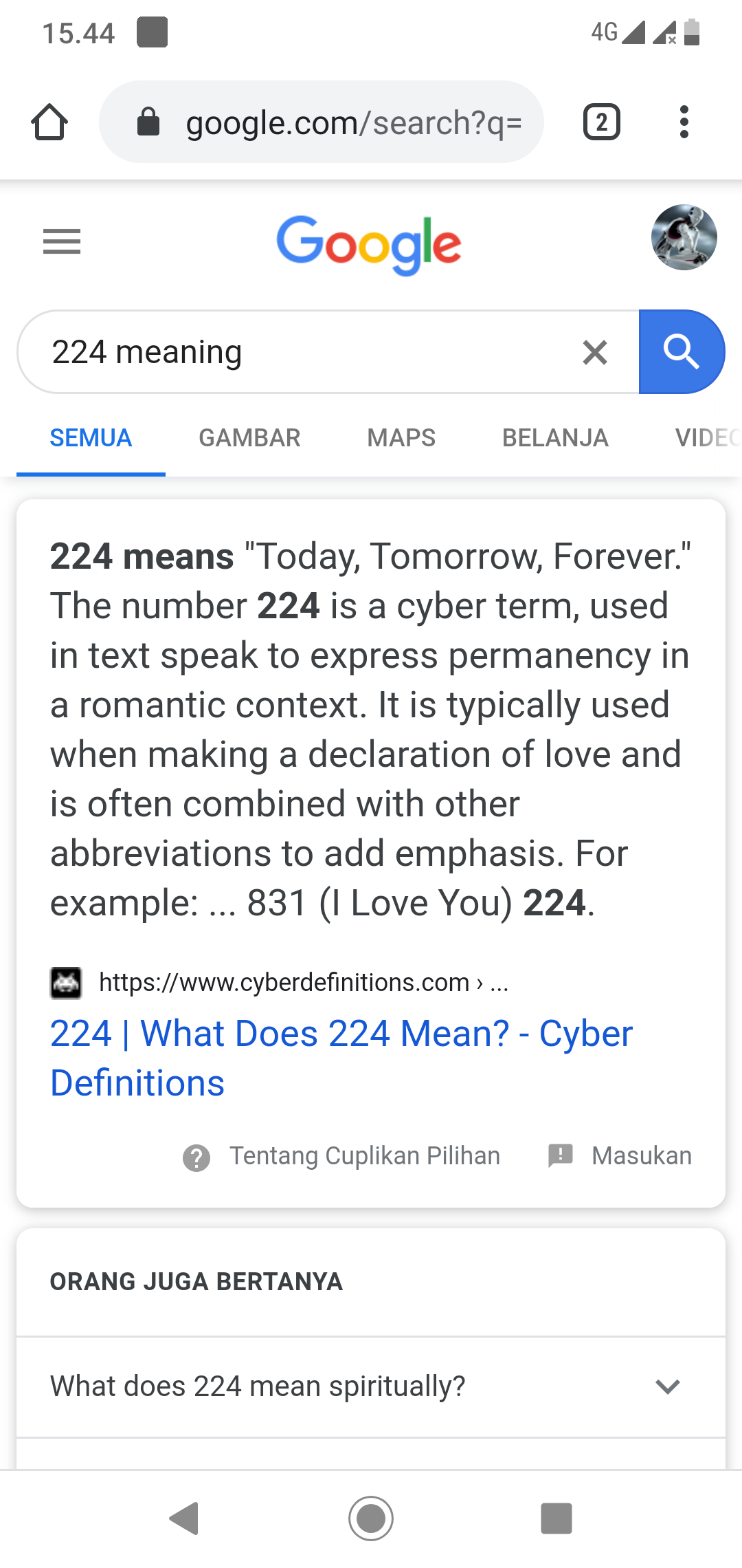 Detail Kode Cinta Di Google Nomer 21