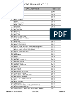 Detail Kode Icd 10 Hhd Nomer 10