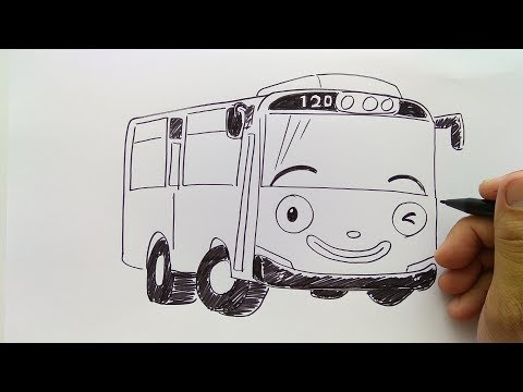 Detail Menggambar Bus Tayo Nomer 21