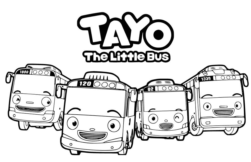 Detail Menggambar Bus Tayo Nomer 55