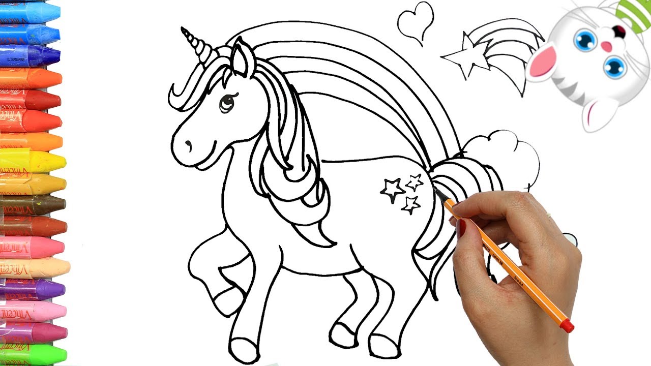 Detail Menggambar Dan Mewarnai Unicorn Nomer 29