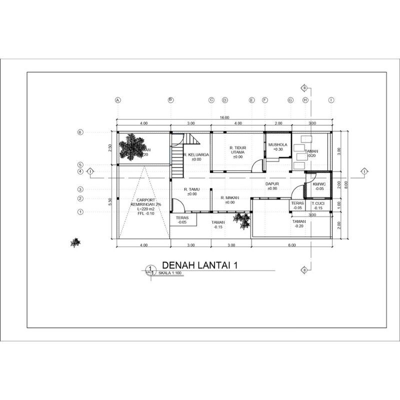 Detail Menggambar Denah Rumah Nomer 24