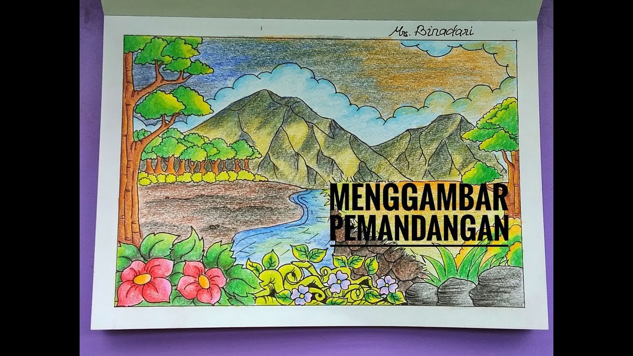 Detail Menggambar Dengan Pensil Warna Nomer 7