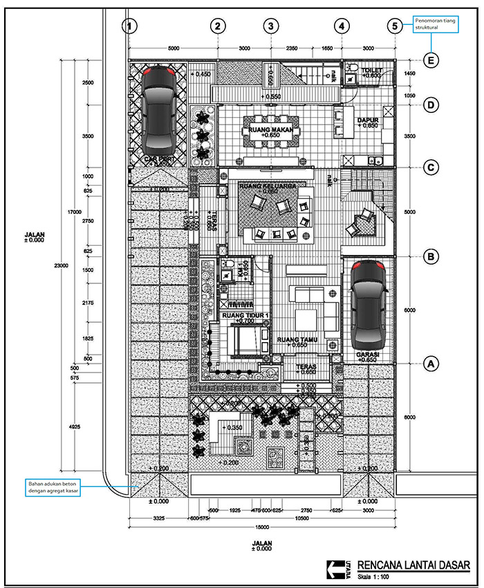 Detail Menggambar Desain Rumah Nomer 15