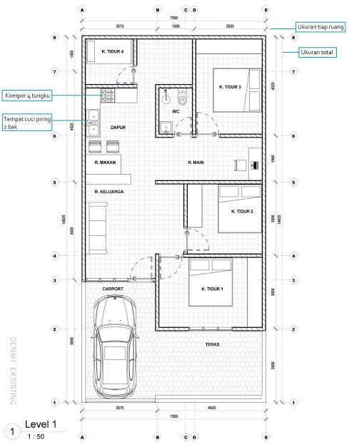 Detail Menggambar Desain Rumah Nomer 27