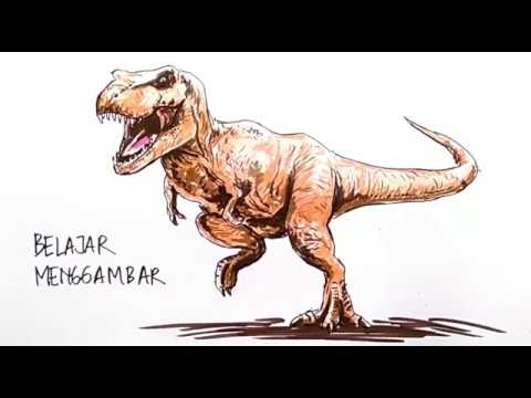 Menggambar Dinosaurus T Rex - KibrisPDR