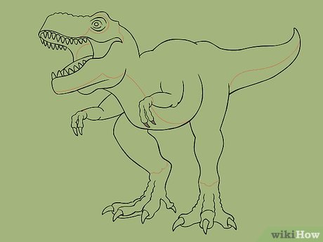 Detail Menggambar Dinosaurus T Rex Nomer 7