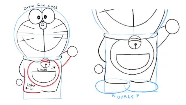 Detail Menggambar Doraemon Dengan Pensil Nomer 27