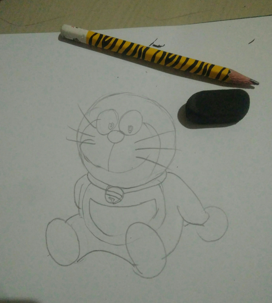 Detail Menggambar Doraemon Dengan Pensil Nomer 50