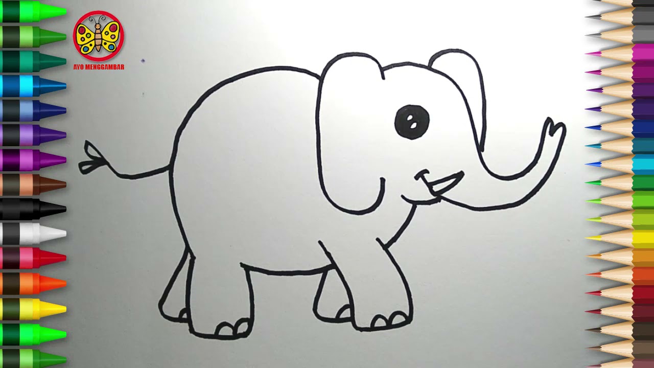 Detail Menggambar Gajah Anak Tk Nomer 16
